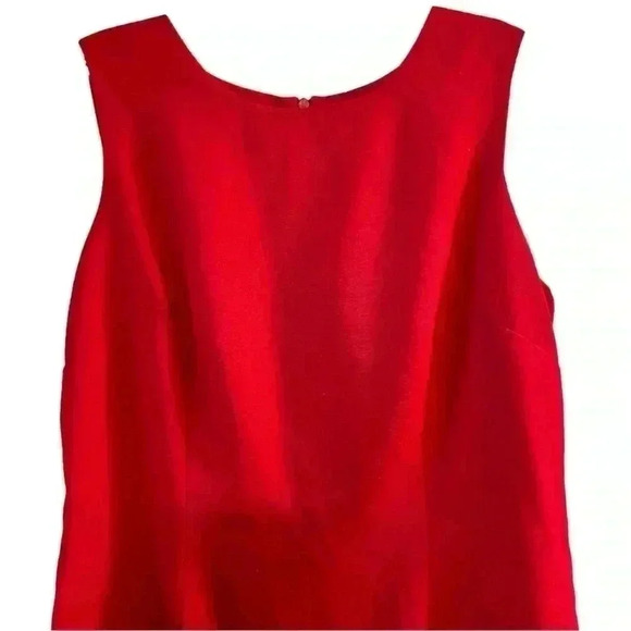 Herman Geist Women's Red Sleeveless Knee Length Dress Size 8 - Picture 6 of 6